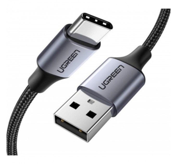 Ugreen Дата кабель USB 2.0 AM to Type-C 1.5m US288 Aluminum Braid (Black) Ugreen (60127)