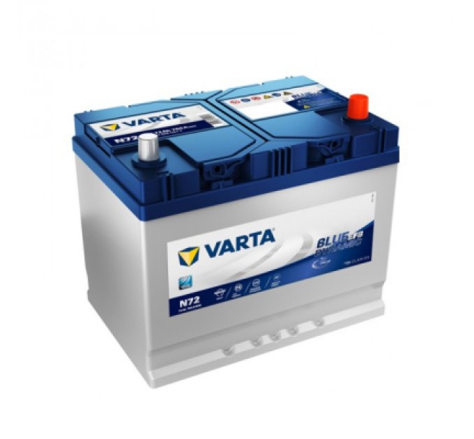 Varta Акумулятор автомобільний Varta 72Ач Blue Dynamic EFB АЗИЯ  N72 (572501076)