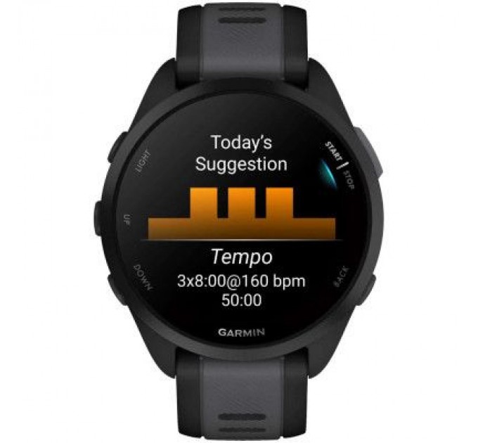 Garmin Смарт-годинник Garmin Forerunner 165 Music, Black/Slate Grey, GPS (010-02863-30)