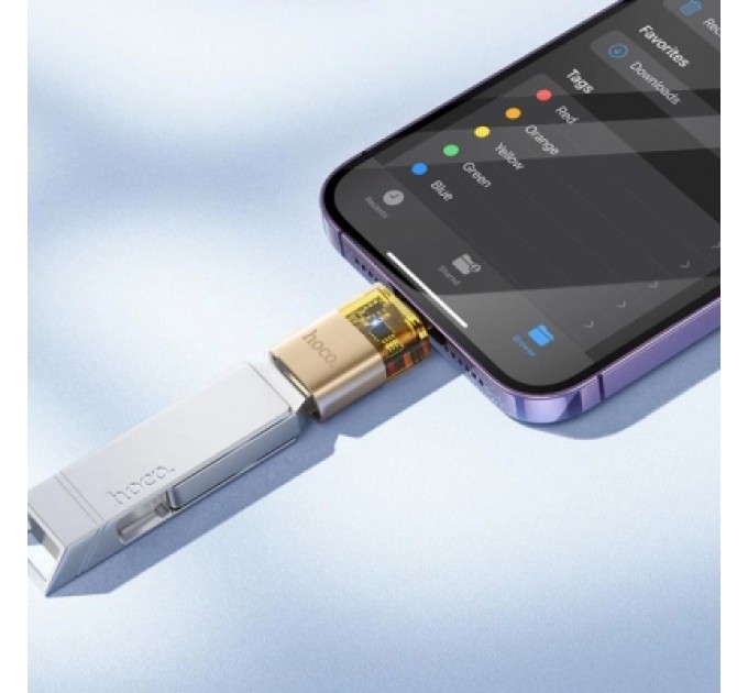 HOCO Дата кабель OTG USB 3.0 AF to Lightning Black HOCO (6942007647151)