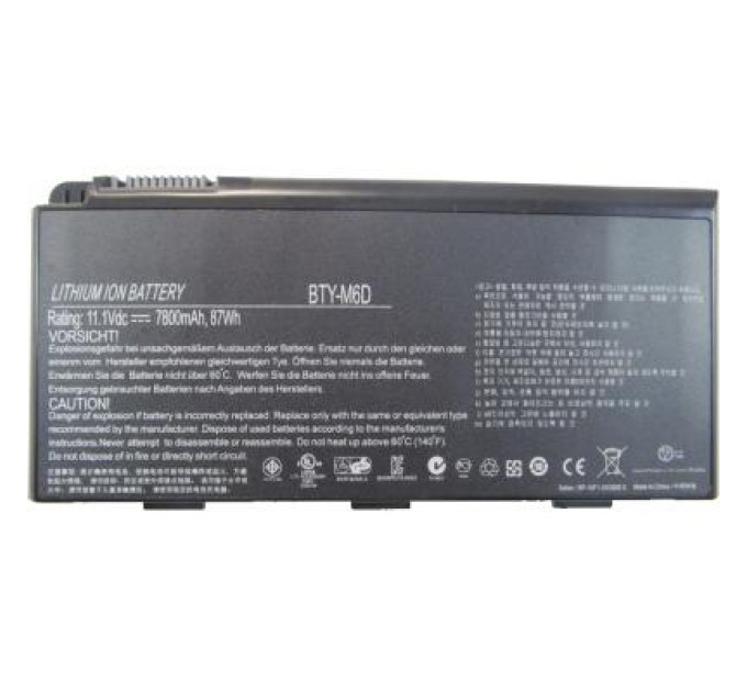 MSI Акумулятор до ноутбука MSI BTY-M6D 7800mAh 6cell 11.1V Li-ion (A47040)
