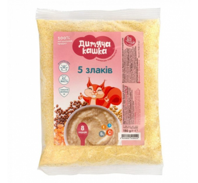 Дитяча кашка Дитяча каша Дитяча кашка 5 злаків 150 г (4820001520422)