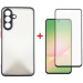 Dengos Чохол до мобільного телефона Dengos Kit Samsung Galaxy A56 Matte + glass (Black) (DG-KM-141)