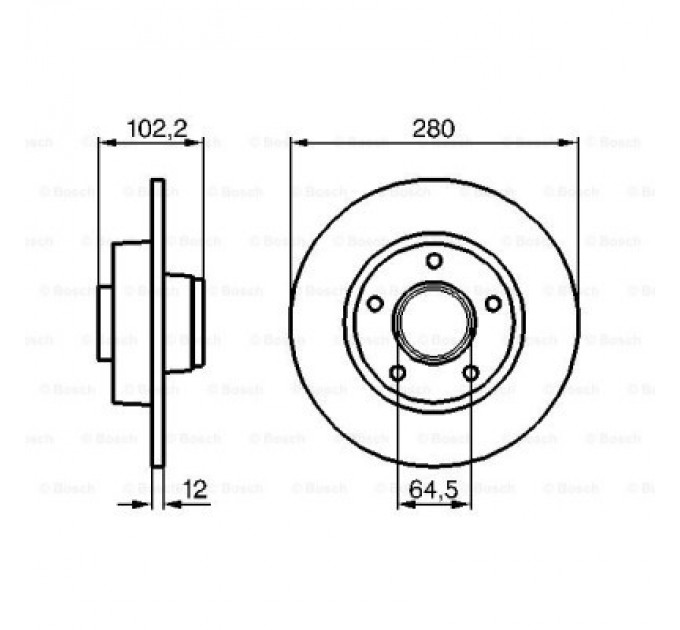 Bosch Гальмівний диск Bosch 0 986 479 144