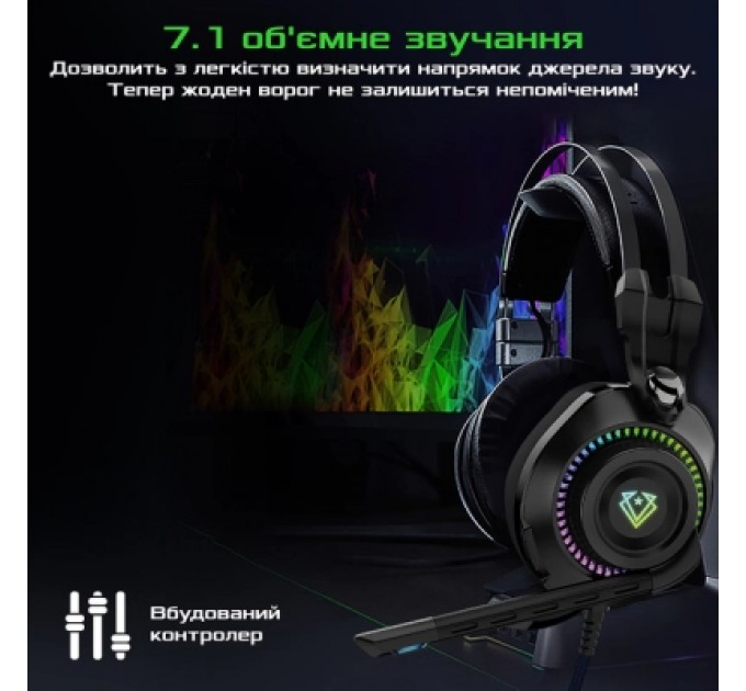 Vertux Навушники Vertux Bogota 7.1 USB Black (bogota.black)