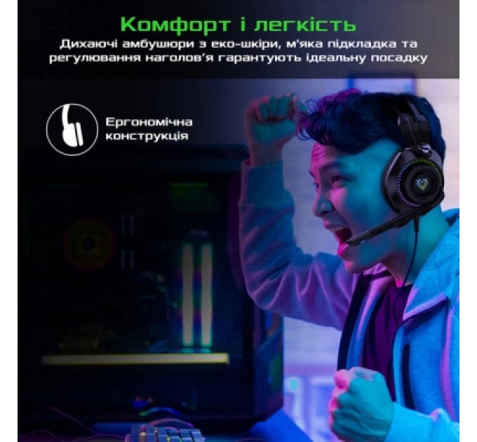 Vertux Навушники Vertux Bogota 7.1 USB Black (bogota.black)