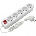 Electrum Мережевий подовжувач Electrum C-ES-1814 3.0m, 5 роз, white (C-ES-1814)