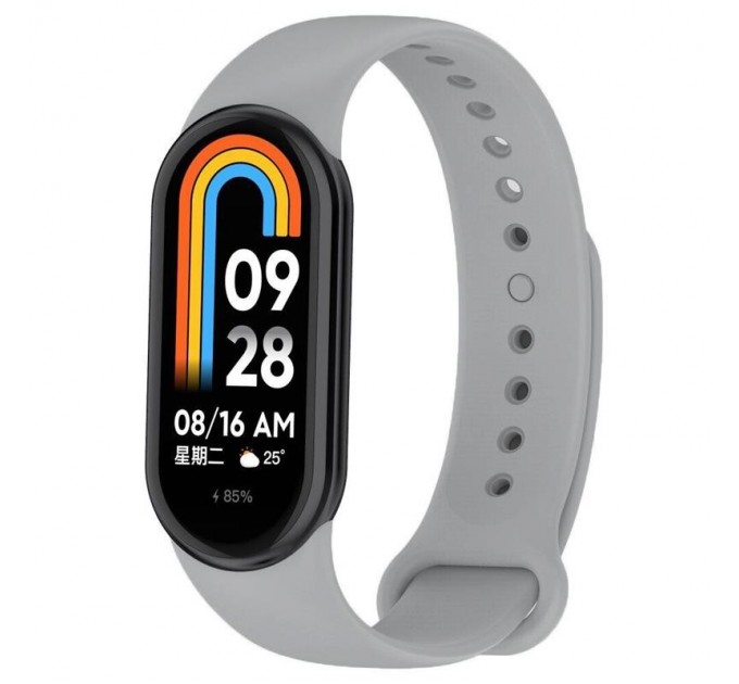 BeCover Силіконовий ремінець BeCover для Xiaomi Mi Smart Band 8 Light Gray 709403)