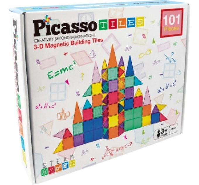 Picasso Конструктор Picasso магнітний Tiles Magnetic Building Blocks 101 деталь (817338022402)