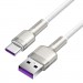 Baseus Дата кабель USB 3.1 AM to USB-C 2.0m 6.0A 66W Cafule Series Metal White Baseus (CAKF000202)