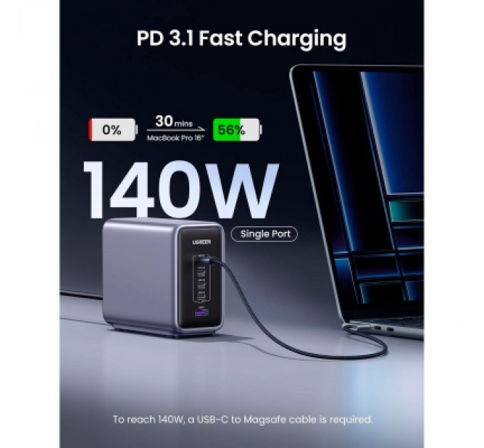 Ugreen Зарядний пристрій Ugreen 5xUSB 300W Nexode (5хUSB-C) CD333 (90903B)