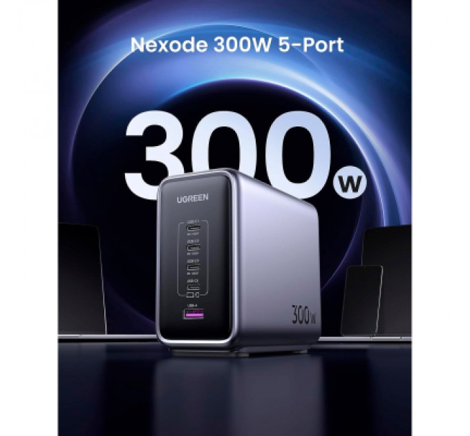 Ugreen Зарядний пристрій Ugreen 5xUSB 300W Nexode (5хUSB-C) CD333 (90903B)