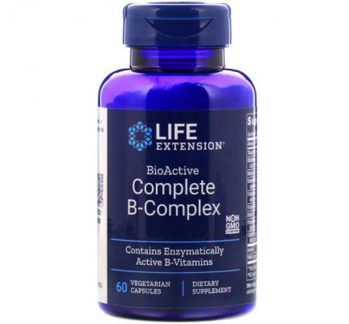 Life Extension Вітамін Life Extension Комплекс Вітамінів Групи В, BioActive Complete B-Complex, 60 (LEX-19456)
