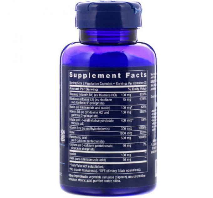 Life Extension Вітамін Life Extension Комплекс Вітамінів Групи В, BioActive Complete B-Complex, 60 (LEX-19456)
