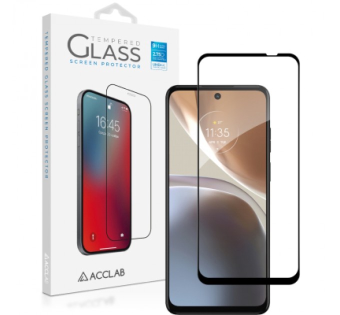 ACCLAB Скло захисне ACCLAB Full Glue MOTO G32 Black (1283126544309)