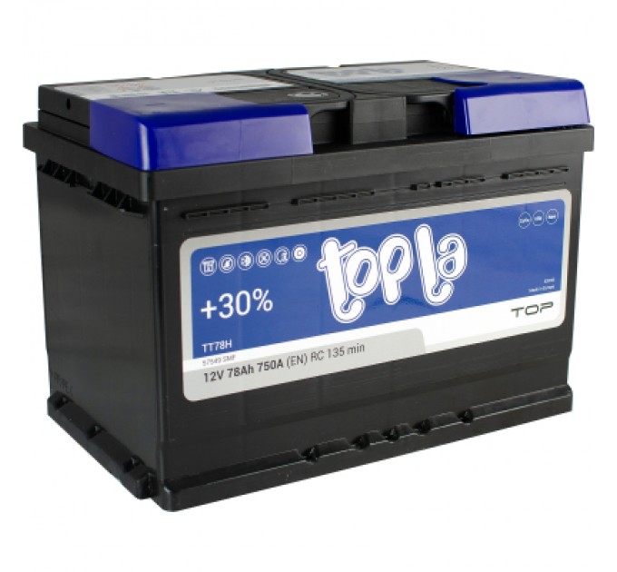 Topla Акумулятор автомобільний Topla 78 Ah/12V TOP Euro (118 678)