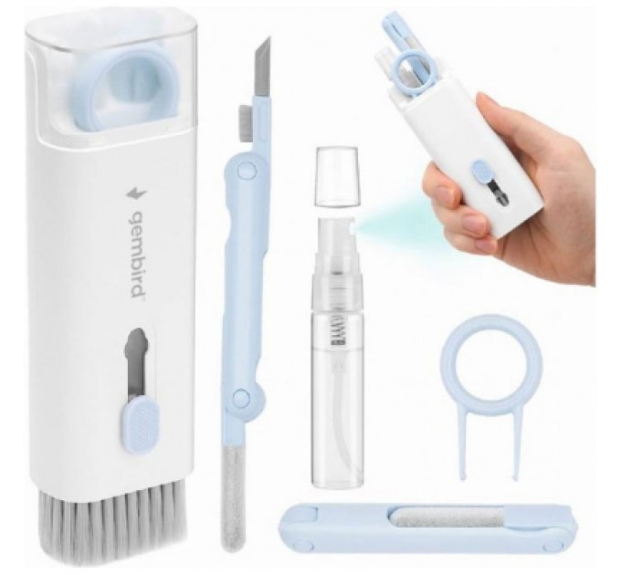 Gembird Універсальний чистячий набір Gembird portable cleaning kit, 7-in-1 (CK-LCD-07)