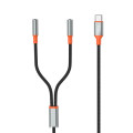 XO Кабель XO AUX 2х3.5 мм - USB Type-C (F/M), 1 м, Black (NB-R269B.black)