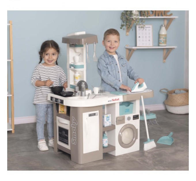 Smoby Ігровий набір Smoby Інтерактивний набір 2 в 1 Тефаль Кухня + Пральня (311050)
