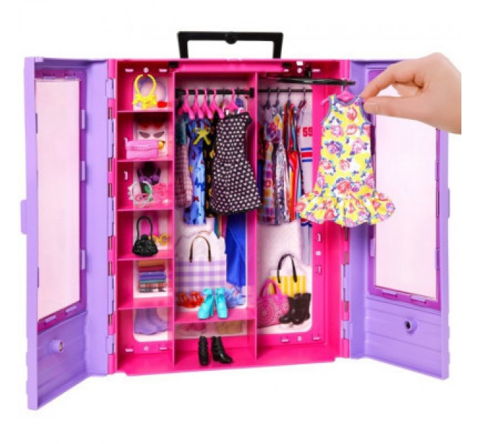 Barbie Ігровий набір Barbie Бузкова шафа для одягу (HJL65)