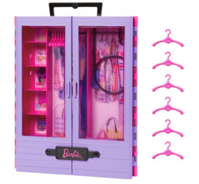 Barbie Ігровий набір Barbie Бузкова шафа для одягу (HJL65)