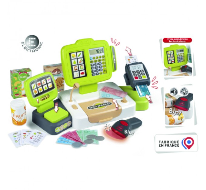 Smoby Ігровий набір Smoby Електронна каса з терміналом вагами та звуковим сканером (350114)