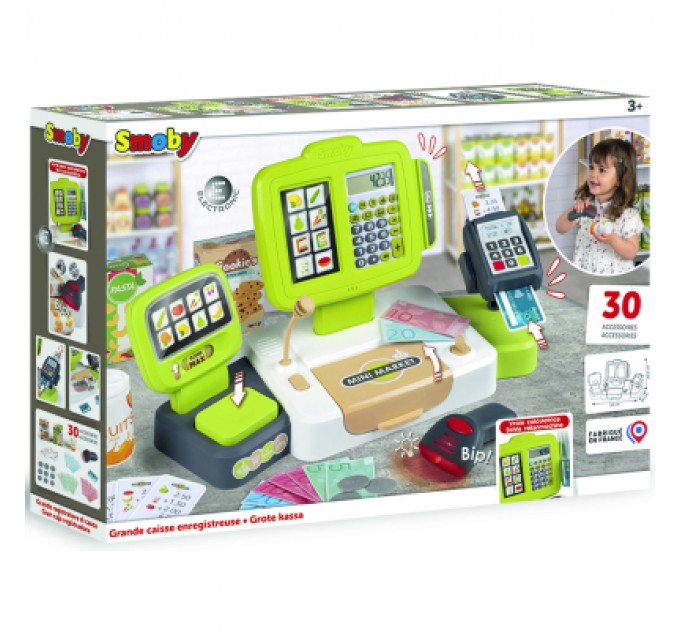 Smoby Ігровий набір Smoby Електронна каса з терміналом вагами та звуковим сканером (350114)