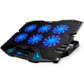 IceCoorel Підставка до ноутбука IceCoorel 10-17", 6*70mm 1800 RPM, 2*USB, + LCD, 365*297*30mm, Black (K8)