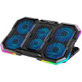 IceCoorel Підставка до ноутбука IceCoorel 14-18", 4*95mm 1200 RPM + 2*70mm 2500 RPM, 2*USB, 400x260x30mm, RGB (N6)