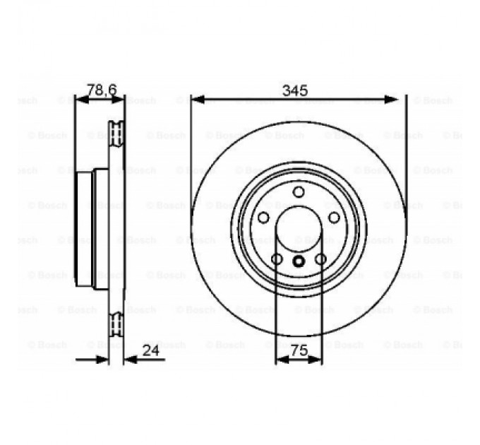 Bosch Гальмівний диск Bosch 0 986 479 443