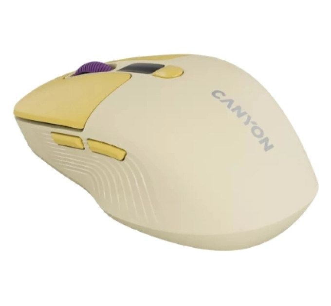 Canyon Мишка Canyon MW-26 LCD Silent Wireless/Bluetooth Yellow (CNS-CMSW26Y)