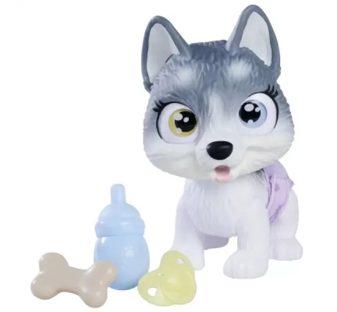 Simba Ігровий набір Simba Пампер Петс. Хаскі, що п' є та пісяє, з кольоровою лапкою, 3 аксесуари.-сюрпризи (5950135)
