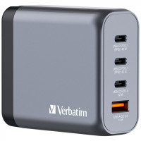 Зарядний пристрій Verbatim GaN 140 W 4 ports (2xUSB-C-140 W,USB-C 20 W /USB-A -3.0) (32203)