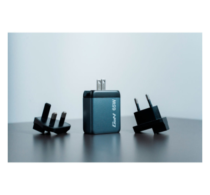Verbatim Зарядний пристрій Verbatim GaN 65 W 3 ports (2xUSB-C-65 W /USB-A -3.0) (32201)