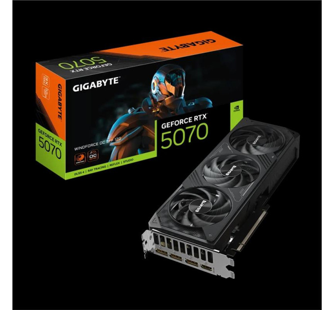 GIGABYTE Відеокарта GF RTX 5070 12GB GDDR7 Windforce OC Gigabyte (GV-N5070WF3OC-12GD)
