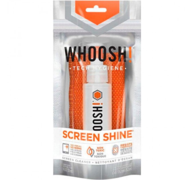 Whoosh! Спрей для очищення Whoosh! Screen Shine GO 30ml, microfiber 14x14cm (1FG30ENFR)