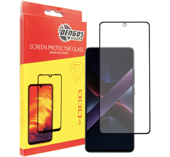 Dengos Скло захисне Dengos Full Glue Poco X7 Pro (black) (TGFG-393)