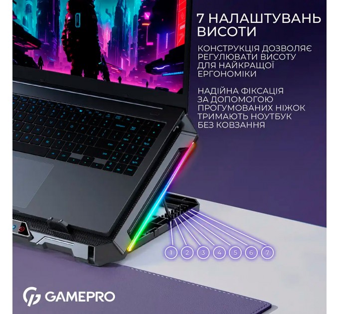 GamePro Охолоджуюча підставка для ноутбука GamePro CP795