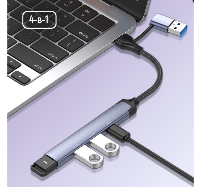 ColorWay Концентратор СolorWay USB-A/USB-C 4-в-1 USB2.0х2/USB3.0/USB-C2.0 (CW-HUB06)