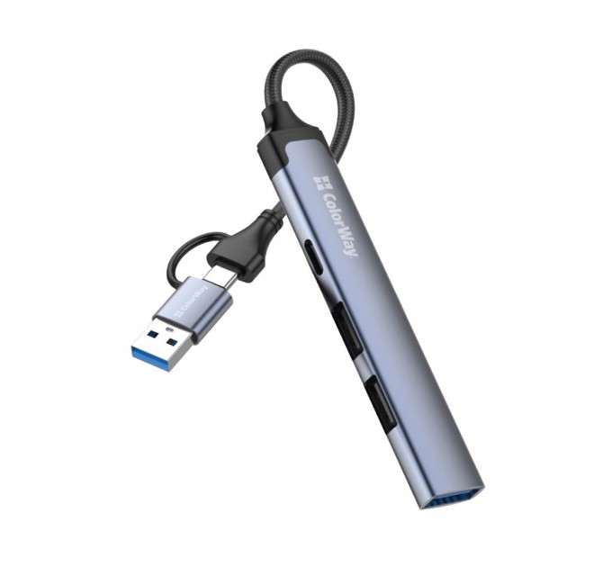 ColorWay Концентратор СolorWay USB-A/USB-C 4-в-1 USB2.0х2/USB3.0/USB-C2.0 (CW-HUB06)