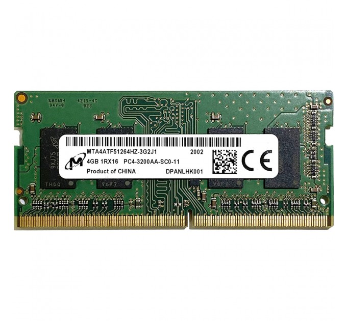 Micron Модуль пам`ятi SO-DIMM 4GB/3200 DDR4 Micron (MTA4ATF51264HZ-3G2J1)