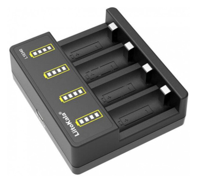 Liitokala Зарядний пристрій для акумуляторів Liitokala 4 Slots, Li-ion, 16340, CR123A (Lii-L16340)