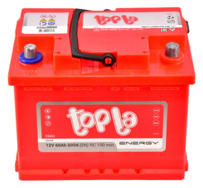 Topla Акумулятор автомобільний Topla 60 Ah/12V Energy Euro (108 060)