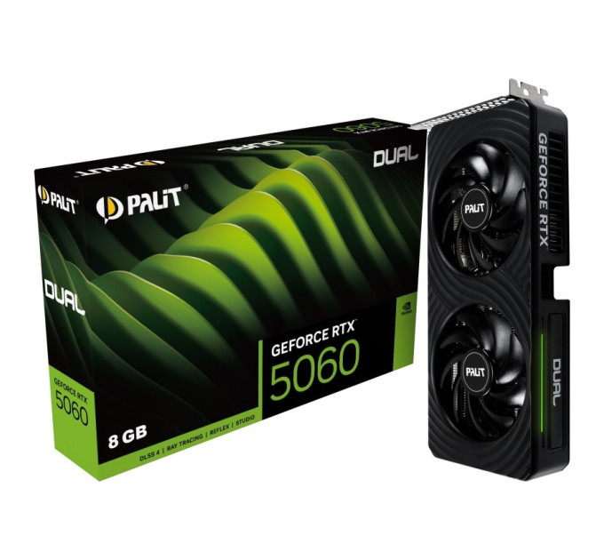 Palit Відеокарта GF RTX 5060 8GB GDDR7 Dual Palit (NE75060019P1-GB2063D)