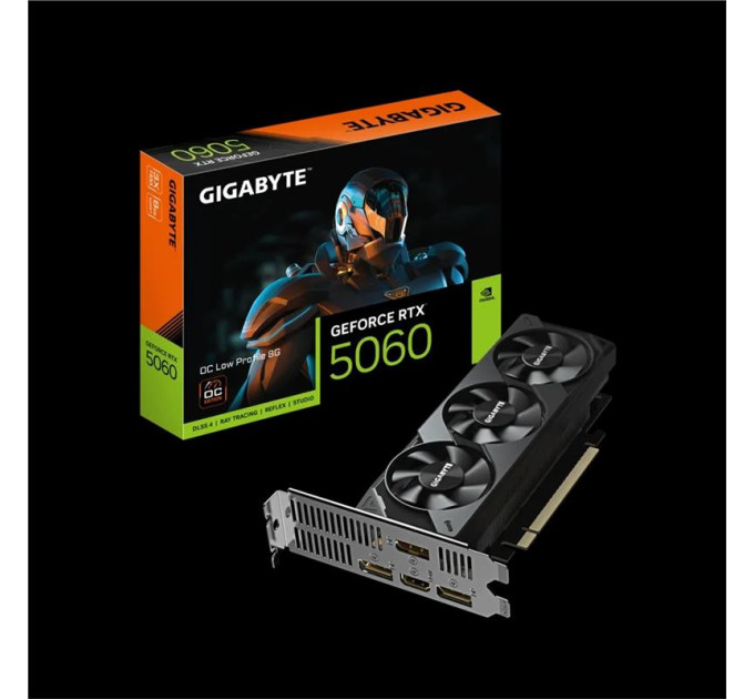 GIGABYTE Відеокарта GIGABYTE GeForce RTX5060 8Gb OC Low Profile (GV-N5060OC-8GL)