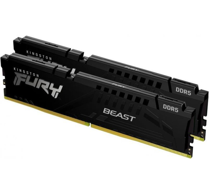 Kingston Модуль пам`яті DDR5 2x32GB/5600 Kingston Fury Beast Black (KF556C36BBE2K2-64)