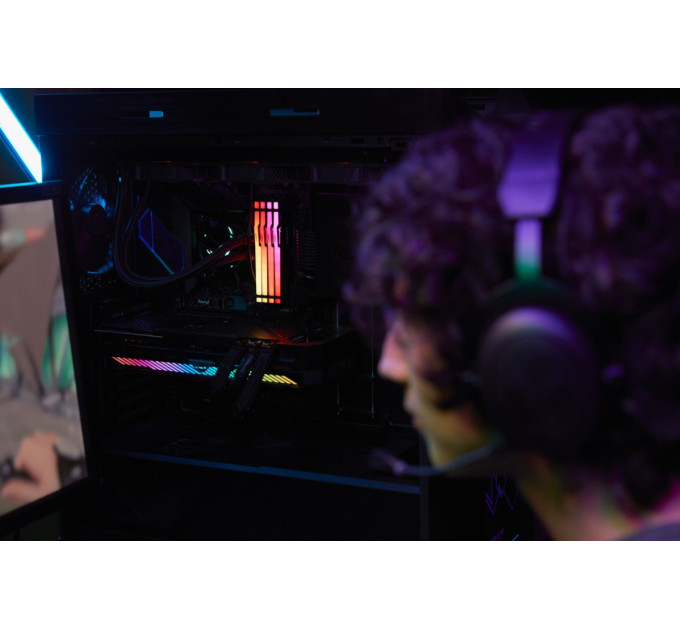 Kingston Модуль пам`яті DDR5 32GB/5600 Kingston Fury Beast RGB Black (KF556C36BBE2A-32)