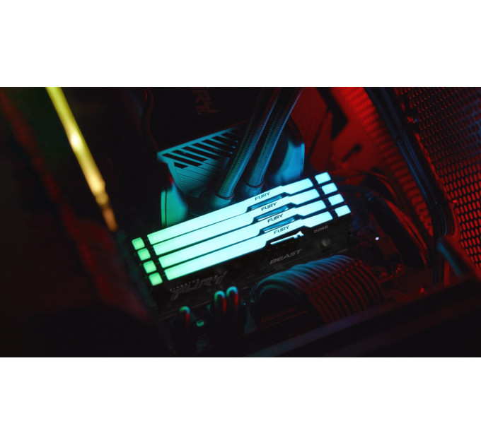 Kingston Модуль пам`яті DDR5 32GB/5600 Kingston Fury Beast RGB Black (KF556C36BBE2A-32)