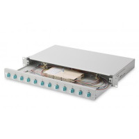 Патч-панель 1U 19", 12xLC duplex, incl, Splice Cass, OM3 Color Pigtails, Adapter Digitus (DN-96331/3)