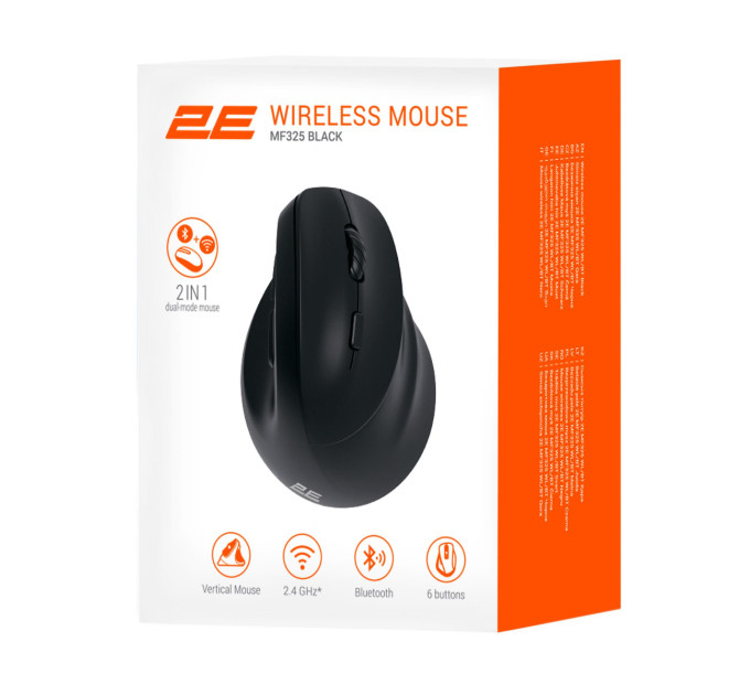 2E Миша бездротова 2E MF325 Black (2E-MF325WBK)